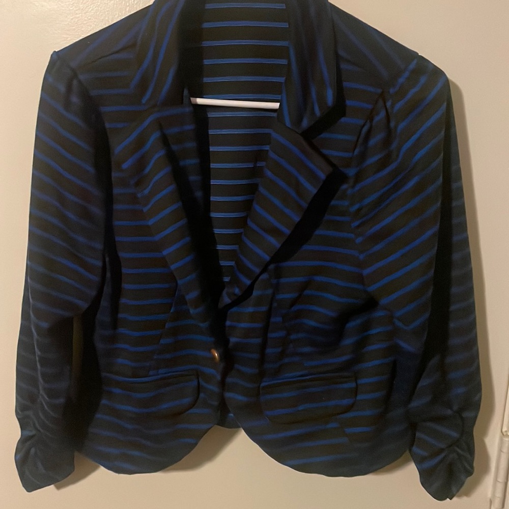 Black and Blue shirt Blazer